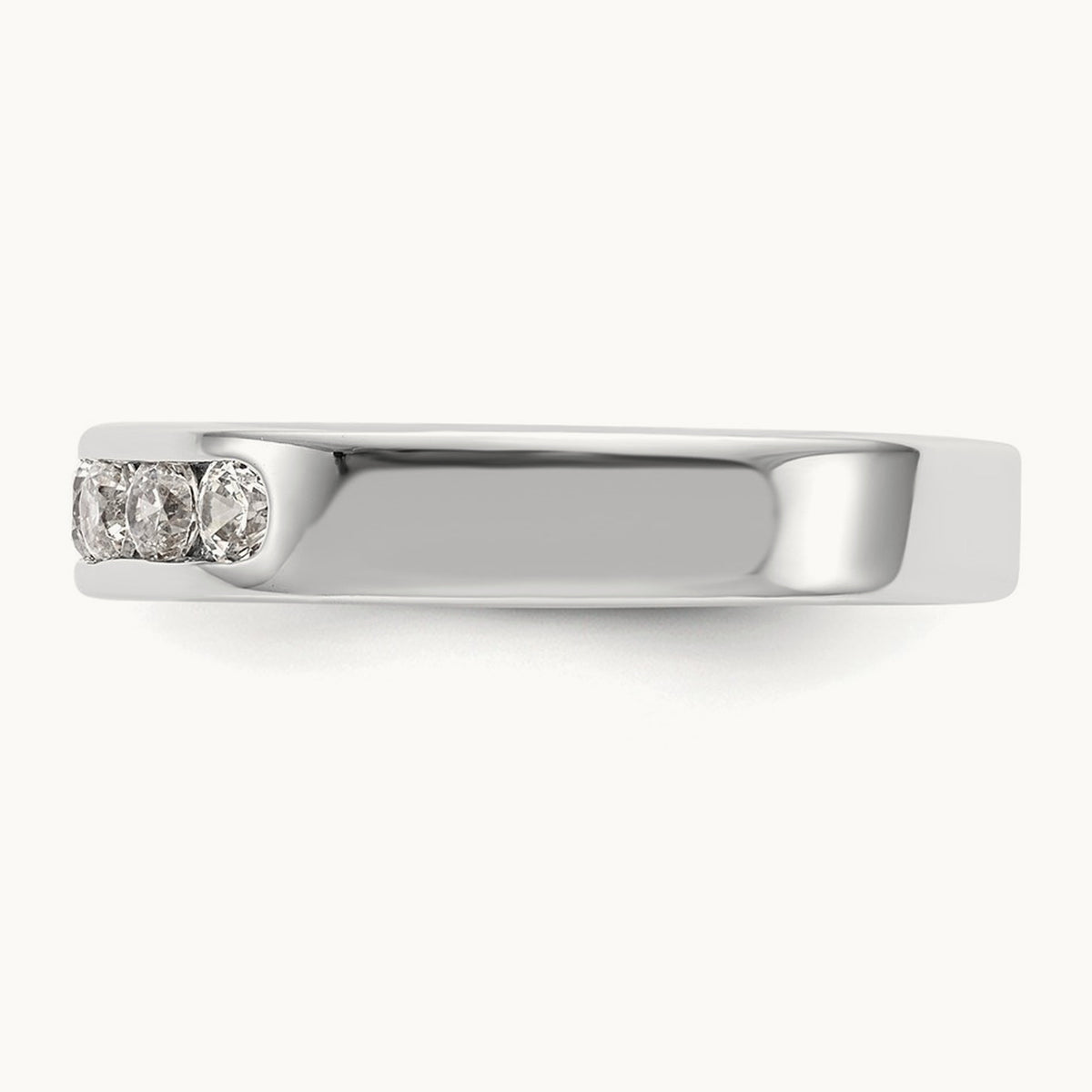 7- Stone Closed Channel Band Mounting, 2.6mm, 14K White Gold