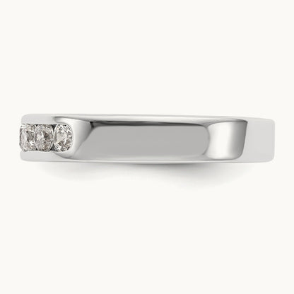 7- Stone Closed Channel Band Mounting, 2.6mm, 14K White Gold