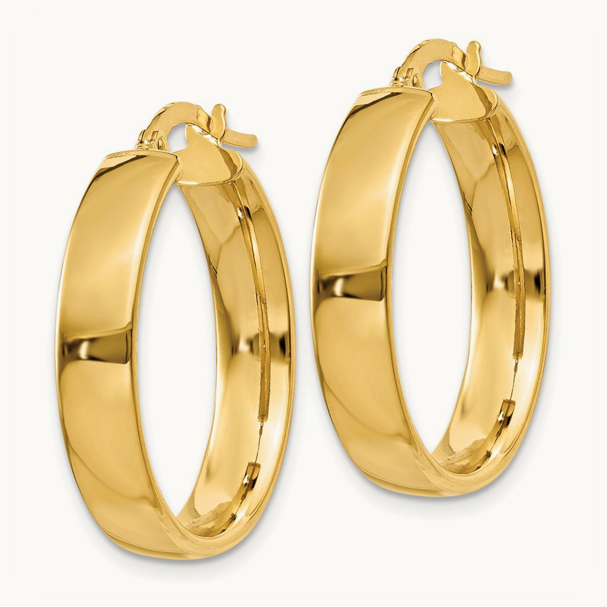 Large Hoop Earrings — 14K Yellow Gold, 4.75mm
