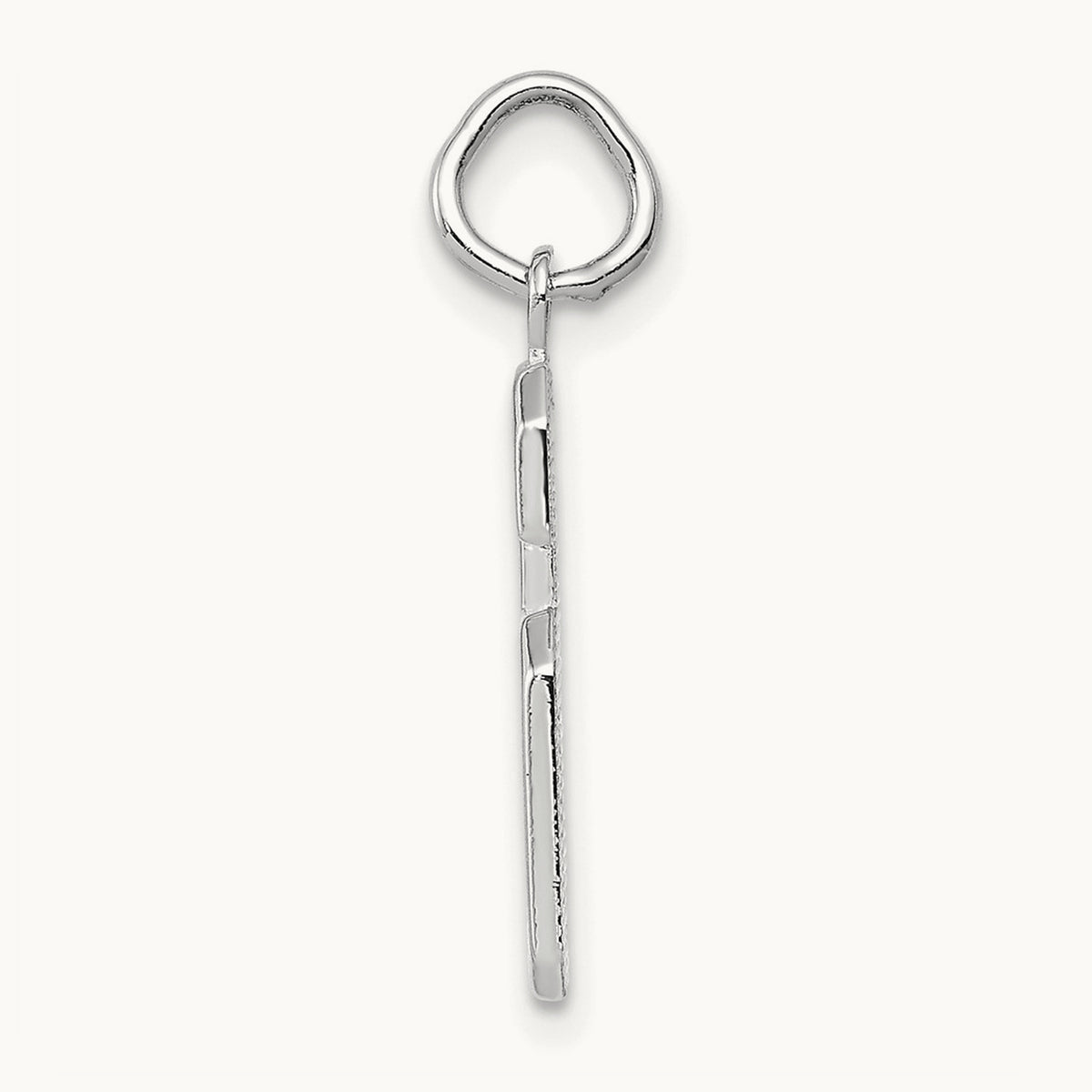 Medium Polished Number 6 Charm — 14K White Gold, 17.75mm