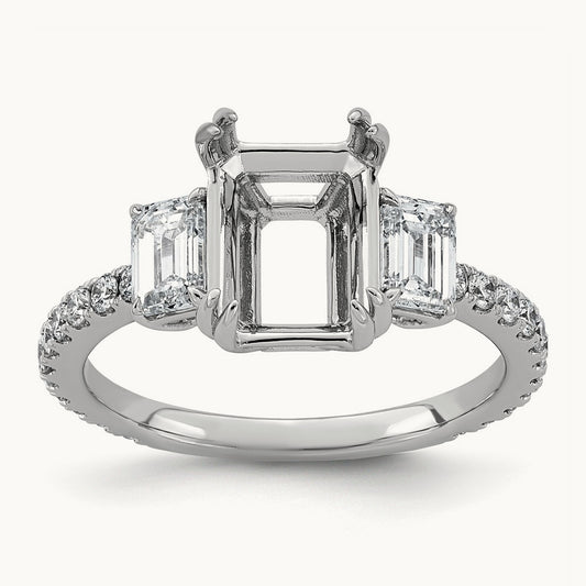 Semi-Mount Ring, 1.25 ct tw Lab-Grown Diamond