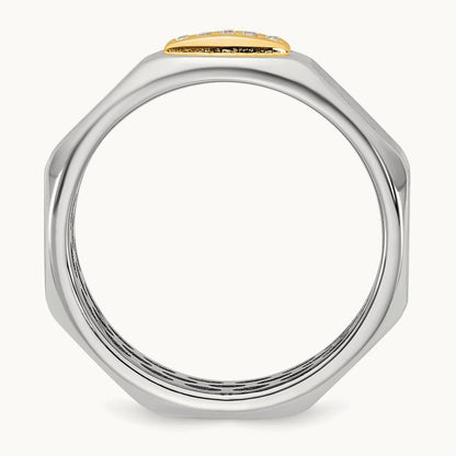 14ktt IB Goodman Mens Satin Complete 1/20ct Diamond Ring