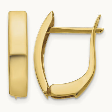 Polished Hinged Post Earrings, 14K Gold