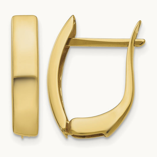Polished Hinged Post Earrings, 14K Gold