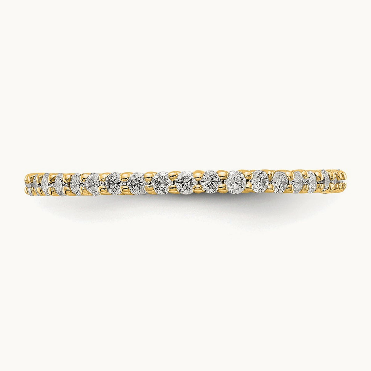 Polished Shared Prong Diamond Eternity Band — 14K Yellow Gold, 0.5 ct (3)