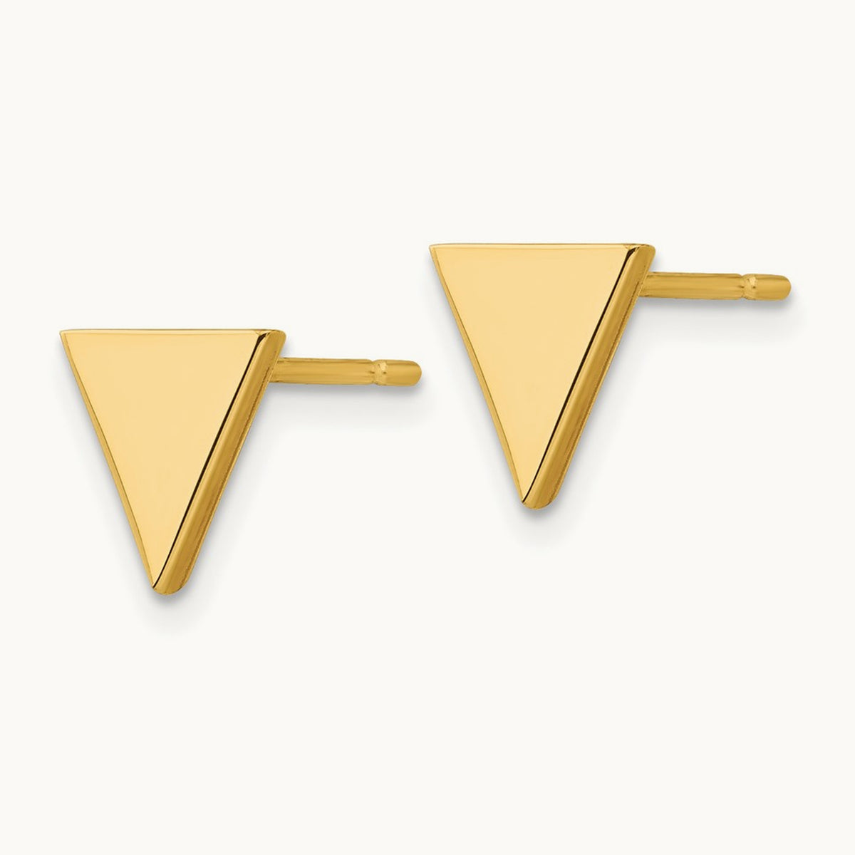 Triangle Post Earring — 14K Yellow Gold