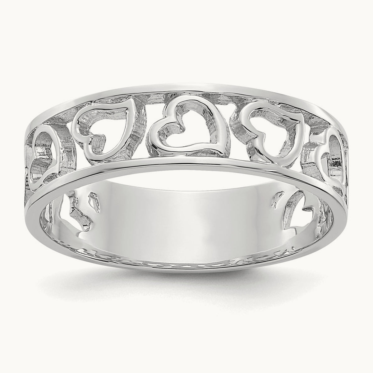 Heart Ring, 14K White Gold