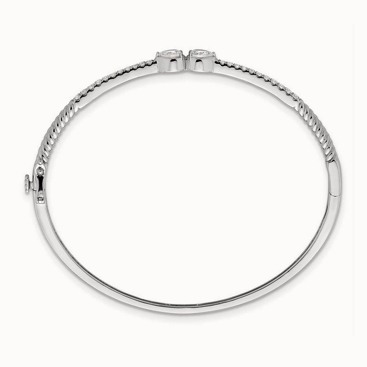 Bangle, 0.75 ct tw Lab-Grown Diamond — 14K White Gold