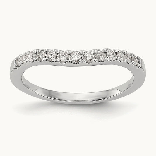 Diamond Wedding Band, 14K White Gold