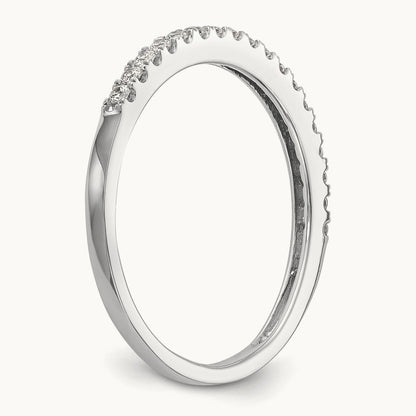 Round Diamond Wedding Band, 14K White Gold