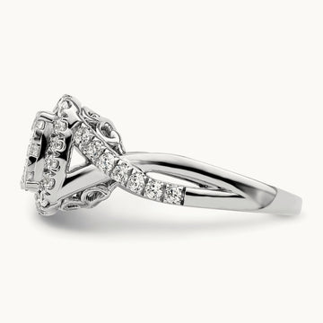 Cluster Engagement Ring, 1.00 ct tw Lab-Grown Diamond