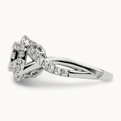 Cluster Engagement Ring, 1.00 ct tw Lab-Grown Diamond