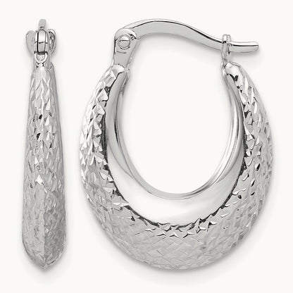 Polished and Diamond-cut Hoop Earrings — photo set