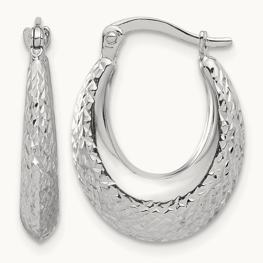 Polished and Diamond-cut Hoop Earrings — photo set