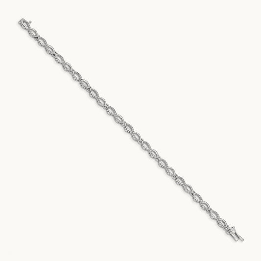 Diamond Bracelet, 14K White Gold