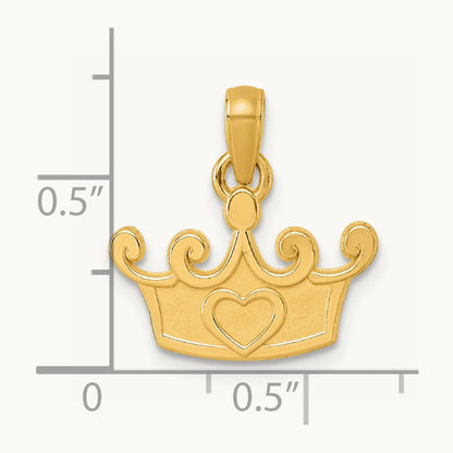 Polished Crown Pendant, 14K