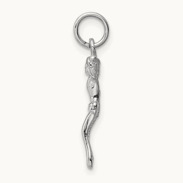Jesus Charm, 14K White Gold