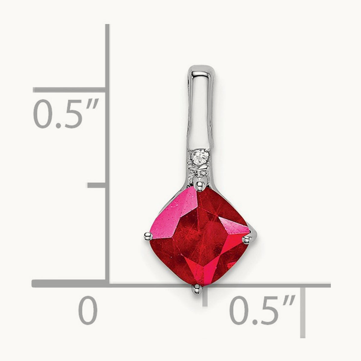 Cushion Ruby and Diamond Pendant — photo set