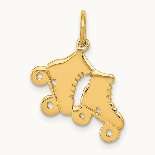 Roller Skates Charm, 14K