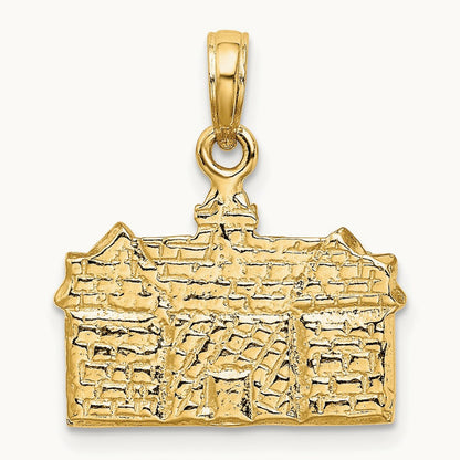 3D Capitol Building WILLIAMSBURG VA Charm, 14K