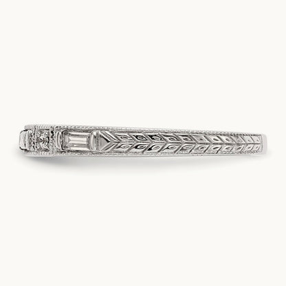 Diamond Wedding Band, 14K White Gold