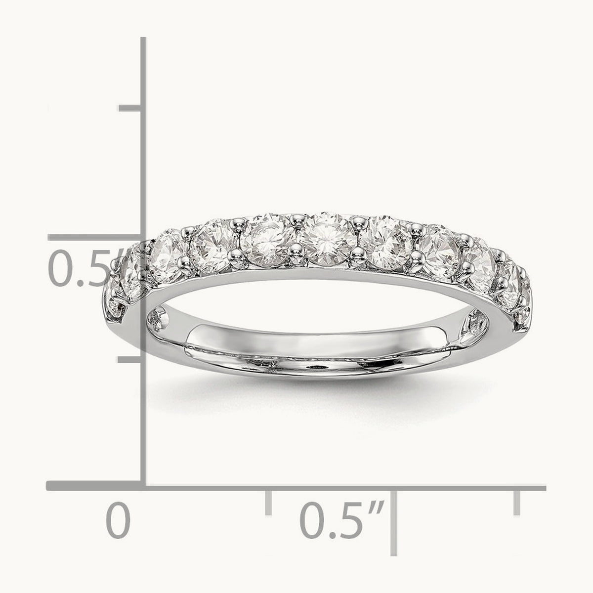 Diamond Wedding Band, 14K White Gold