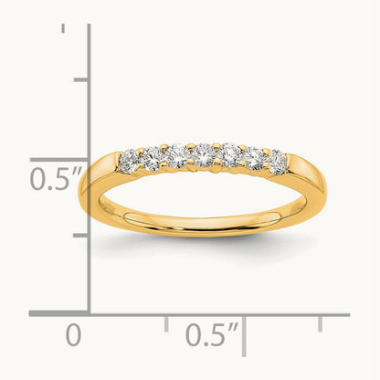 7-Stone Diamond Band — 14K Yellow Gold, 0.245 ct, 7