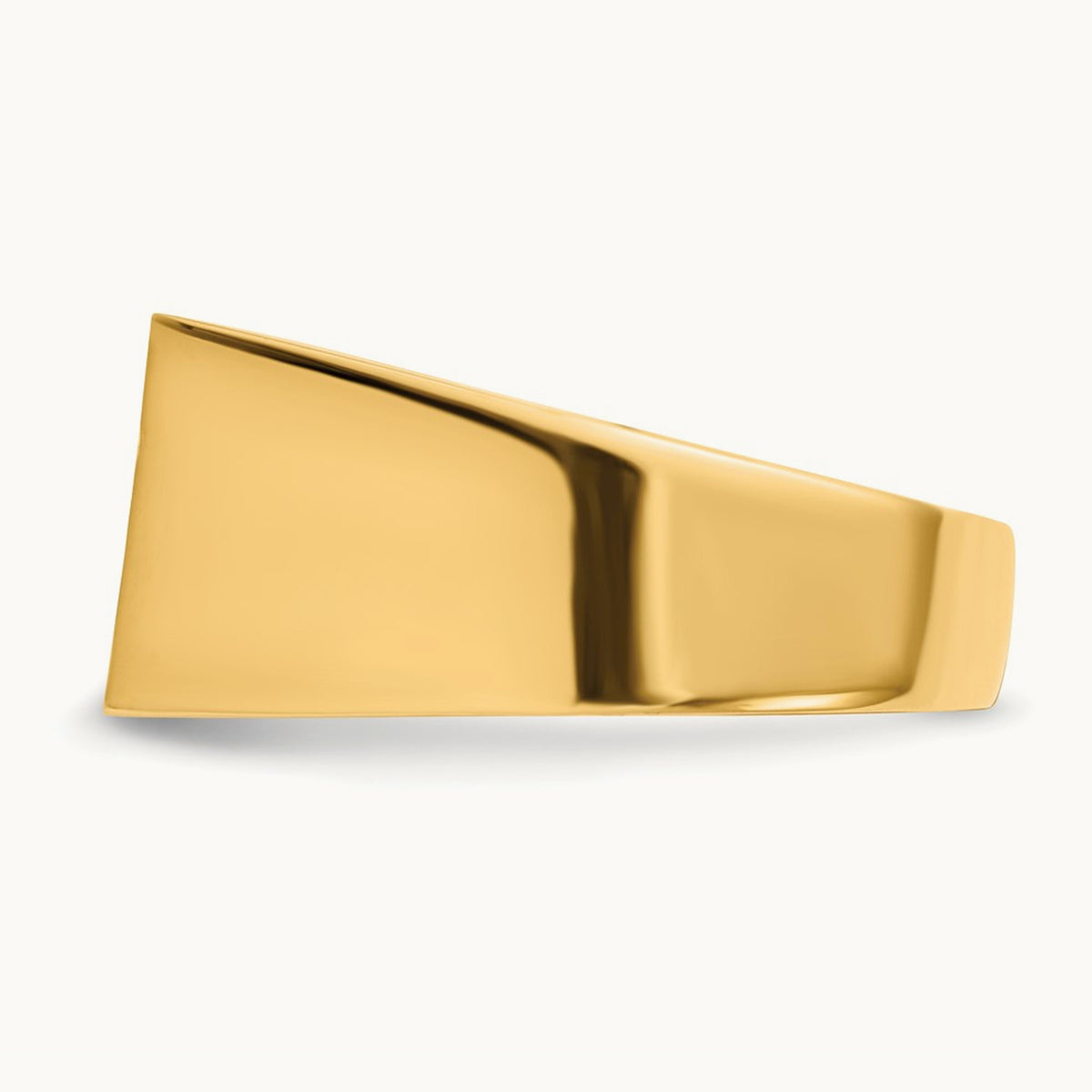 18.0x10. Closed Back Mens Signet Ring, 5mm, 14K
