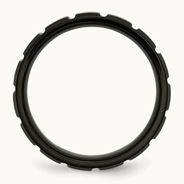 Titanium Brushed and Polished Black IP-plated 8mm Notched Band