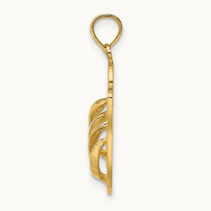 Polished Large MARCO ISLAND Double Flip-Flop Charm, 14K