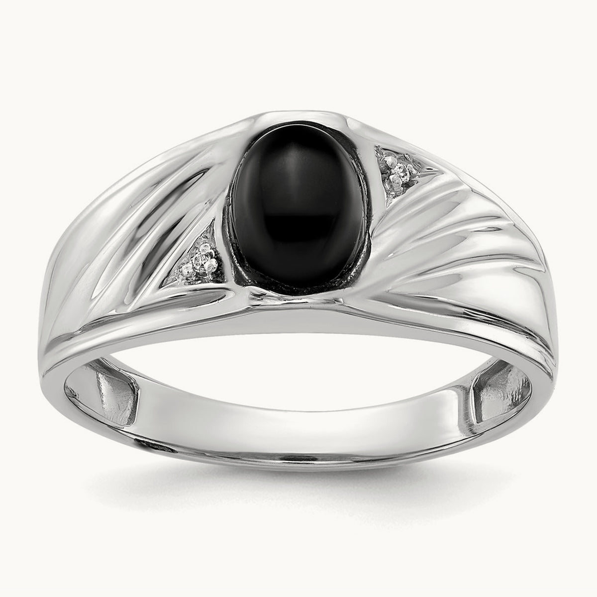 AA Diamond Men's Ring, 14K White Gold