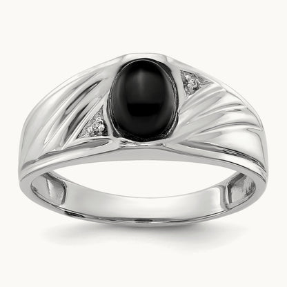 AA Diamond Men's Ring, 14K White Gold