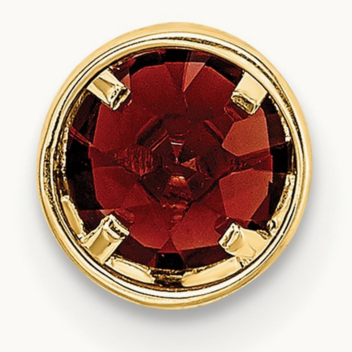Garnet bezel pendant — 5mm