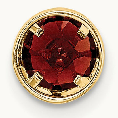 Garnet bezel pendant — 5mm