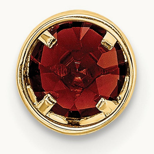 Garnet bezel pendant — 5mm