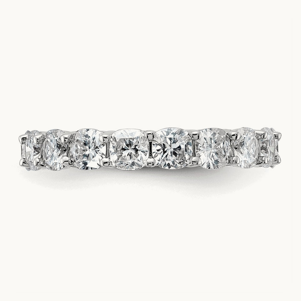 Cushion Eternity Band, 3.50 ct tw Lab-Grown Diamond — 14K White Gold