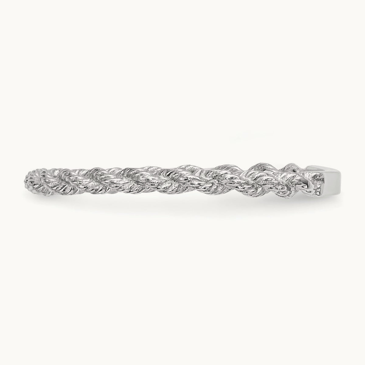 14K Gold Twisted Rope Ring — 14K White Gold