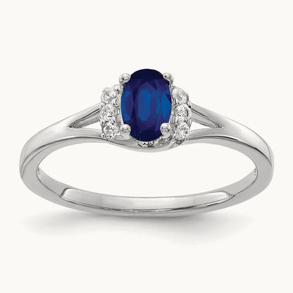 Diamond and Oval Sapphire Ring — photo set