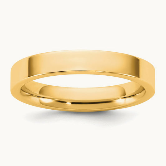 Standard Flat Comfort Fit Band, 3.5mm, 10K Yellow Gold