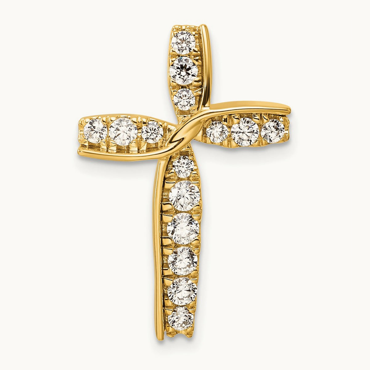 Cross Chain Slide Pendant, 0.50-1.00 ct tw Lab-Grown Diamond
