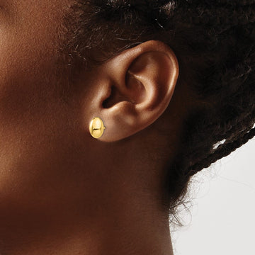 Polished Post Earrings — 14K Yellow Gold