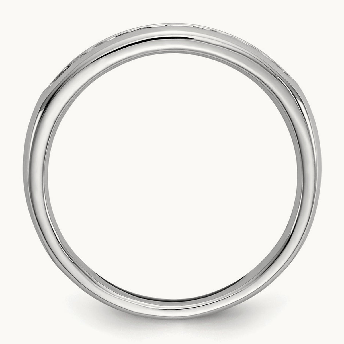 11-Stone Diamond Channel Band, 14K White Gold