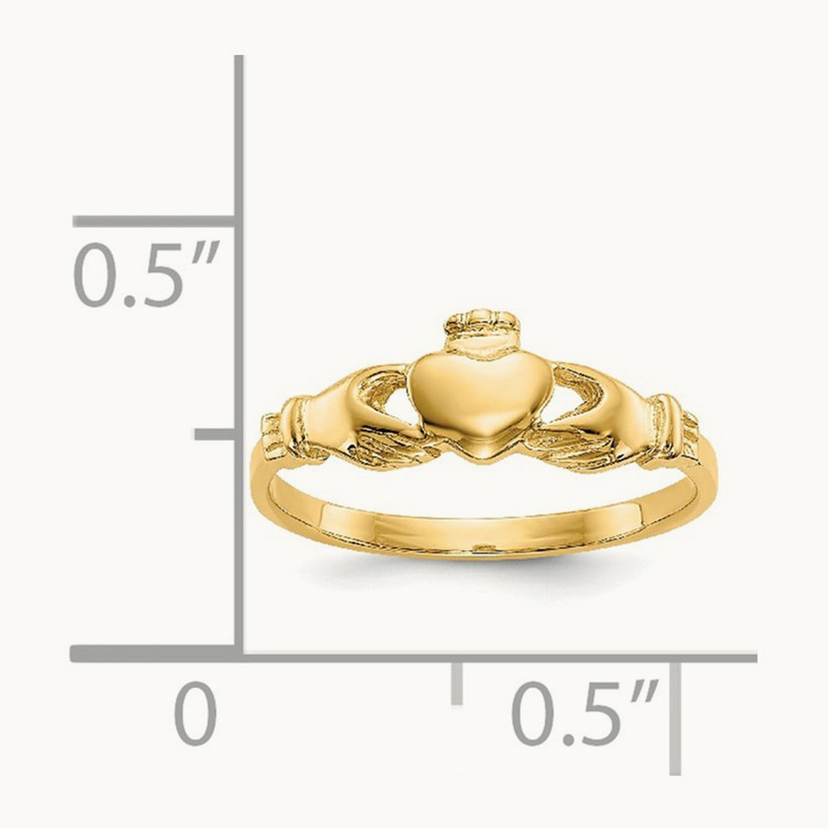 Claddagh Baby Ring, 14K
