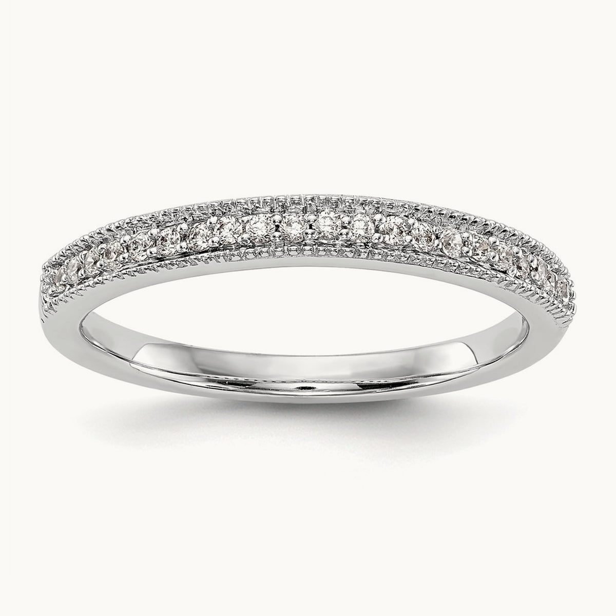 Diamond Wedding Band, 14K White Gold