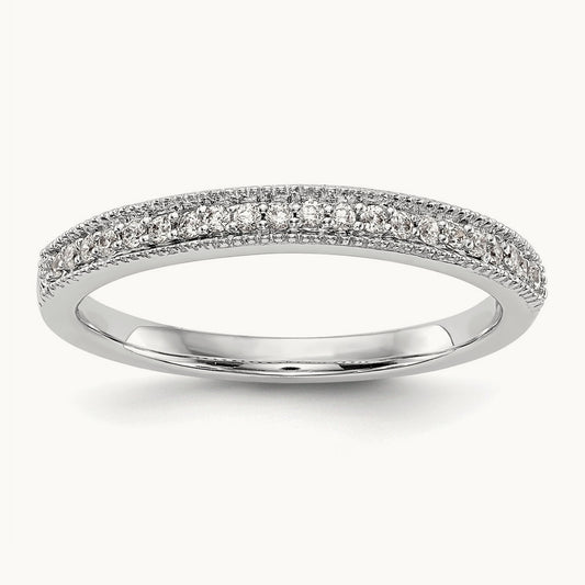 Diamond Wedding Band, 14K White Gold