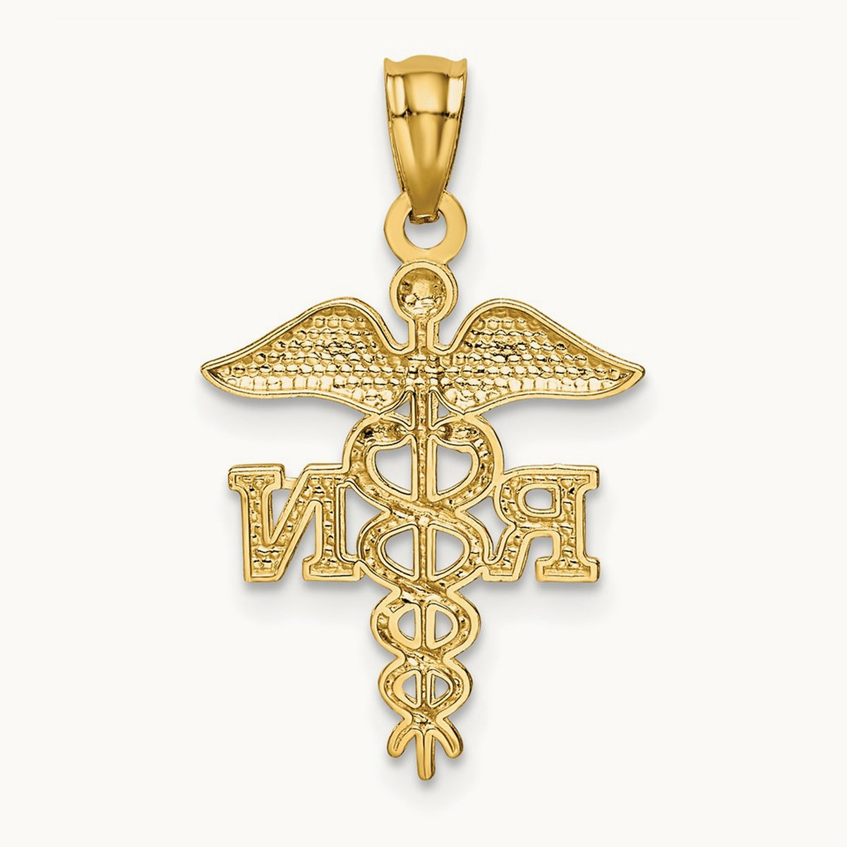 Diamond-cut Polished RN Nurse Pendant — photo set