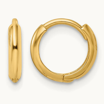 Polished Hinged Hoop Earrings, 14K
