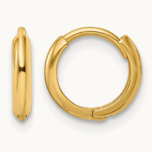 Polished Hinged Hoop Earrings, 14K
