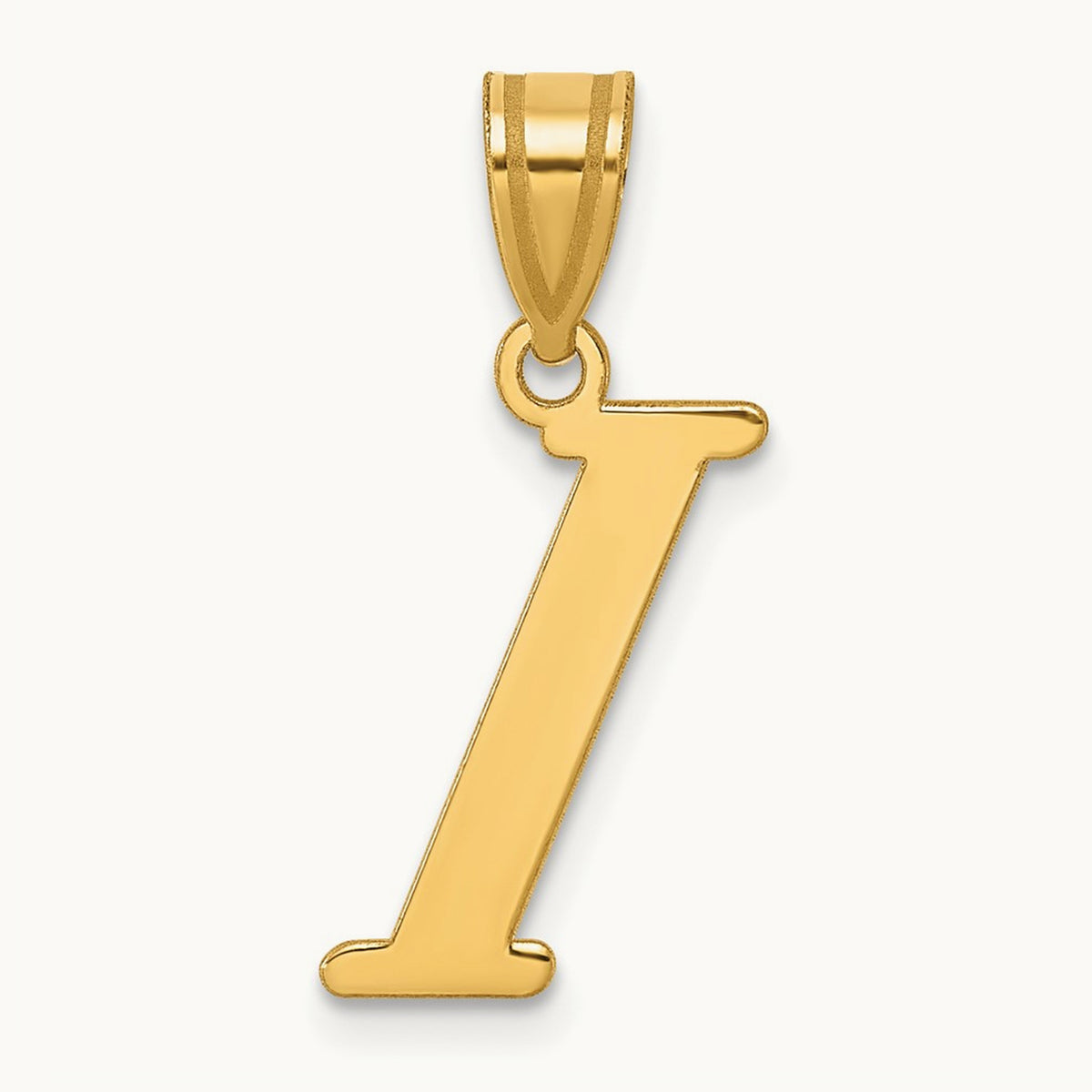 Polished Initial Pendant — I