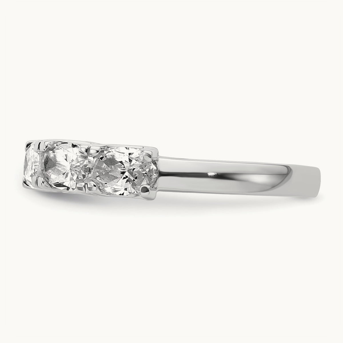 5 Stone Band, 1.50 ct tw Lab-Grown Diamond — 14K White Gold